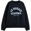 Black Oversized Crewneck Sweatshirt
