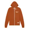 Burnt Orange Full-Zip Hooded Sweatshirt